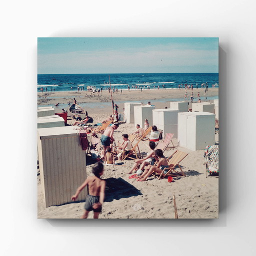 1x bathers, 1960 | mid - Century beach photography color
