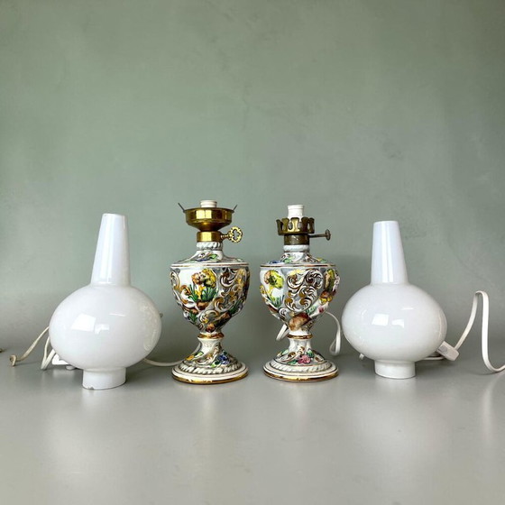 Pair of Limited Edition Portuguese Porcelain Table Lamps, by Alcobaca – Alcobaça (photo 3 of 18)
