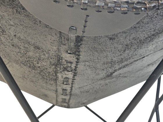 Lounge Chair - Butterfly Chair - Vlinderstoel - Leer - Metaal - 1990's – Stoelen / fauteuils, Leather, Metal (photo 5 of 8)