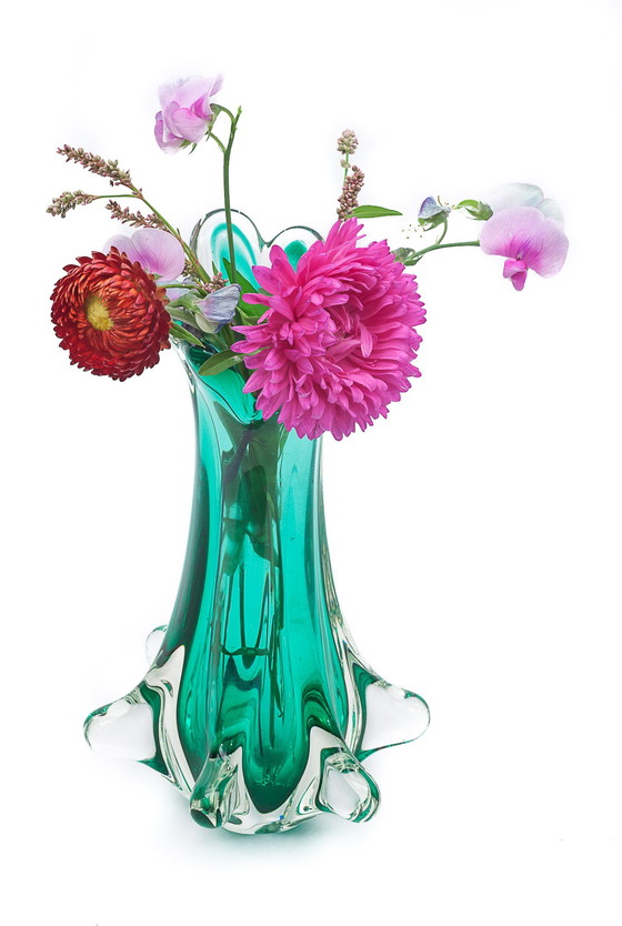 Image 1 of Vase Murano "Chambord" Vert