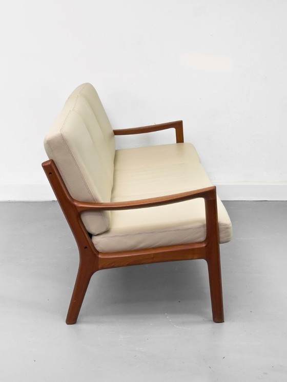 Canapé Senator 3 places en cuir et teck, par Ole Wanscher pour Cado, 1977 – Canapés 3 places, Leather (photo 18 of 26)