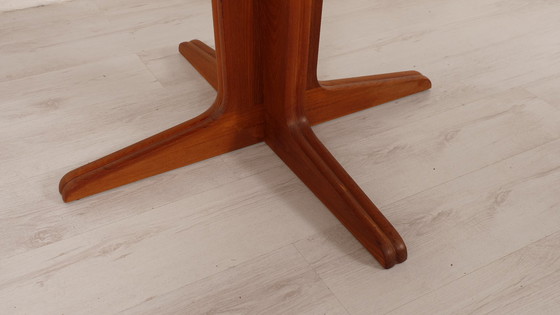 Image 1 of Vintage Round Dining Table | Teak | Extendable | 120 cm
