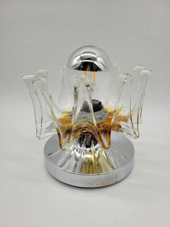 Image 1 of Handgefertigte Wand- oder Deckenleuchte aus Muranoglas von Effetre Murano, Italien, 1960er