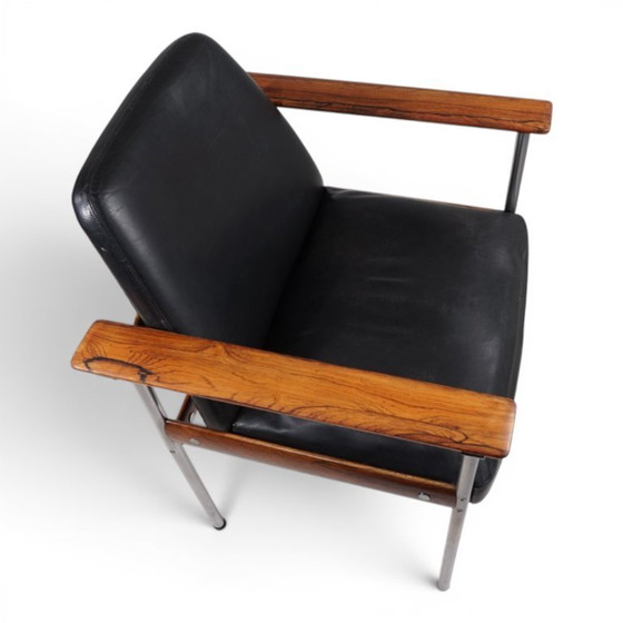 Image 1 of Leren fauteuil van Sven Ivar Dysthe voor Dokka Møbler, 1960