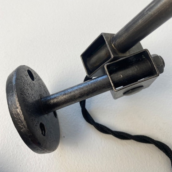 Image 1 of ANTIQUE 1950S INDUSTRIAL WORKSHOP SCONCE