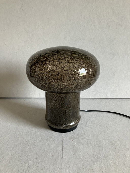 Peil und Putzler Vintage Bubble Glass Mushroom Table Lamp Black