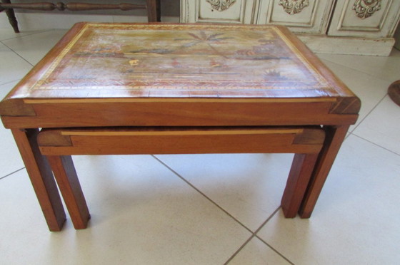 Image 1 of Tables Gigognes Art Déco Vintage, 1930s, Set de 2 