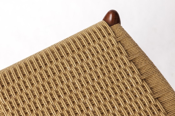 Image 1 of Rare Niels Otto Møller Ottoman Model 78A – Danish Teak & Danish Cord, 1960s Mid-Century Modern Footstool