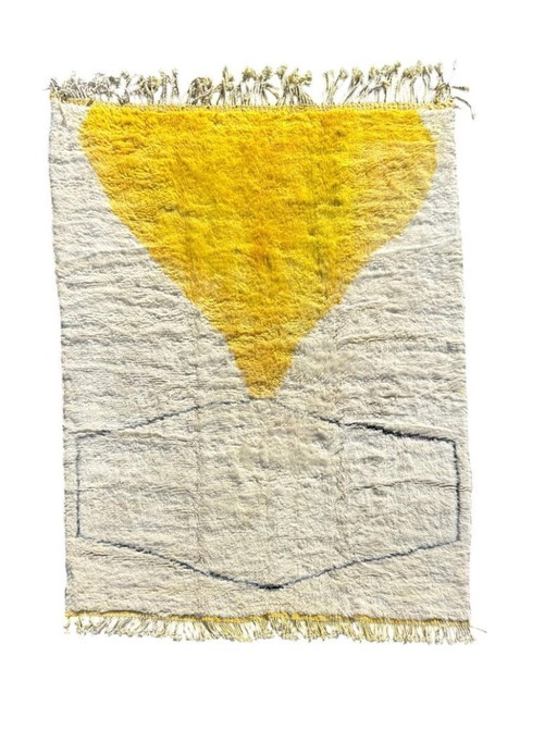 Mrirt Marokkanischer Wollteppich 200 x 300 cm – Handgeknüpfter, dicker Berberteppich aus Wolle, gewebt von Frauen