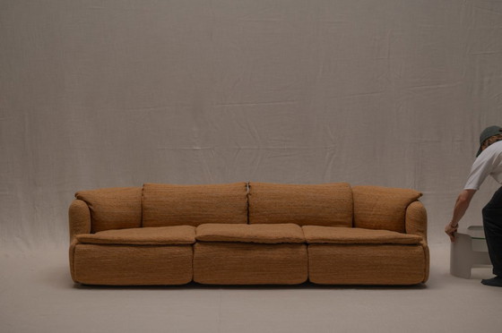 Image 1 of Vertrauliches Dreisitzer-Sofa von Saporiti - Italien 1970er Jahre
