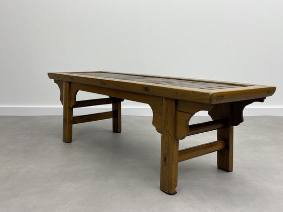 Image 1 of Vintage Chinese houten bank  