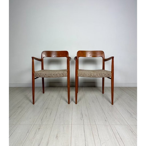2x Chaises de salle à manger danoises en teck n° 56 par Niels O. Møller