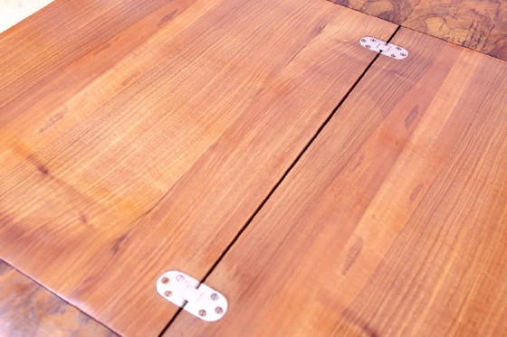 Image 1 of Table de salle à manger réglable en noyer, années 1930, Tchécoslovaquie
