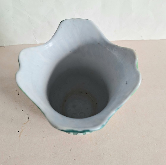 Image 1 of Chinese Bok Choi and butterfly vase, early to mid-20th century.