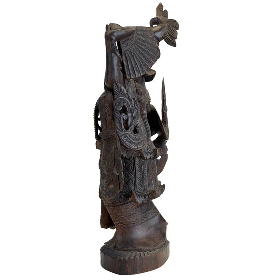 Kinnari antiguo, Birmania (Myanmar), estilo Mandalay, ca. 1880–1920 Teca maciza tallada a mano Antigüedad (photo 5 of 9)