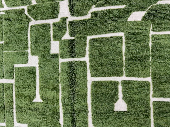 Alfombra verde hecha a mano de 300 x 200 cm. – Wool (photo 5 of 10)