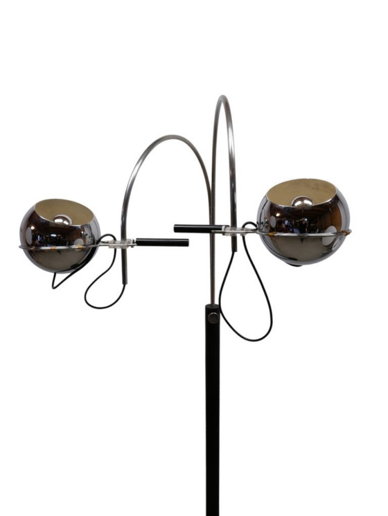 Image 1 of Lámpara de pie de doble arco, años 70