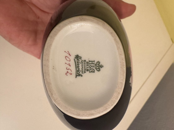 Heinrich Selb Bavaria Mid-Century Porcelain Bowl, 1950s/60s, Black (photo 5 of 6)