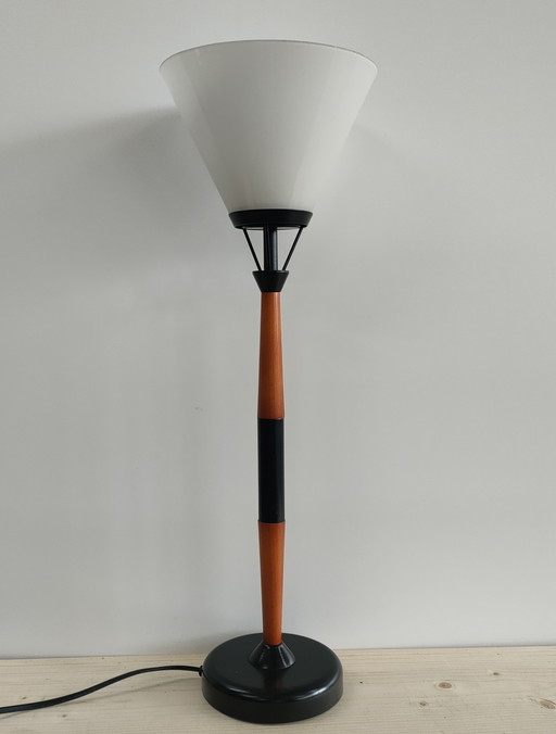 Vintage Massive Bureaulamp Met Opaline Kap