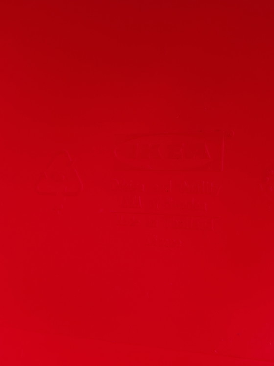 Image 1 of Niels Gammelgaard per IKEA Mensola da parete Kämpe rossa_ rarità