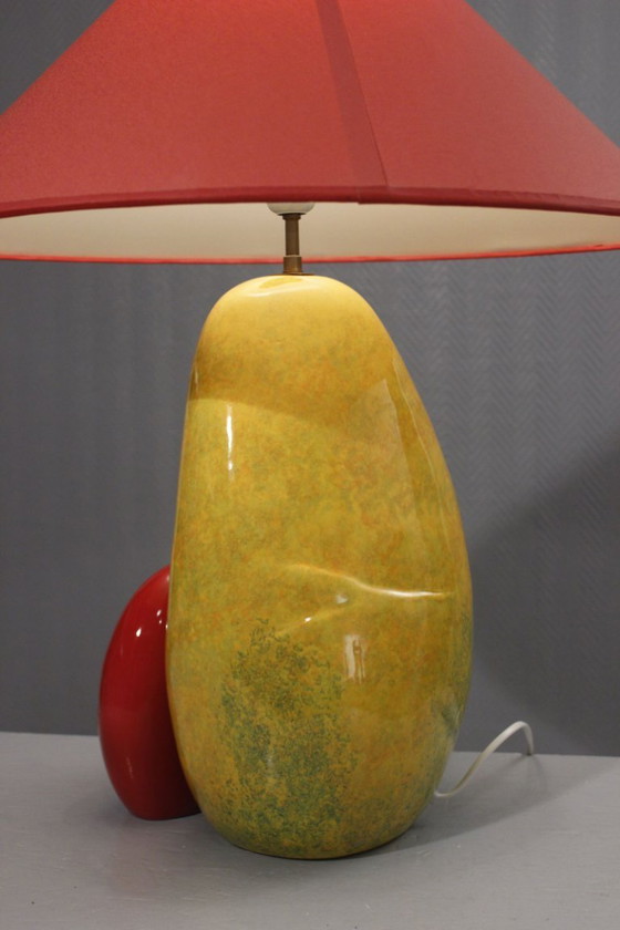 Image 1 of François Chatain - Grande lampe menhir vintage design post-moderne France 1990s