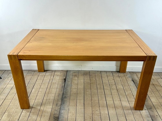 Image 1 of Extendable table in solid oiled elm, Maison REGAIN, 1970