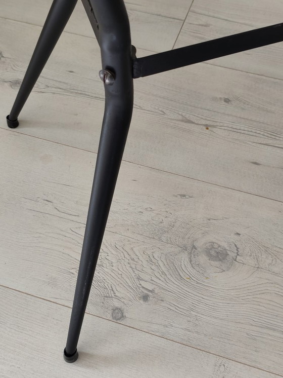 Image 1 of Antique side table in glass and metal