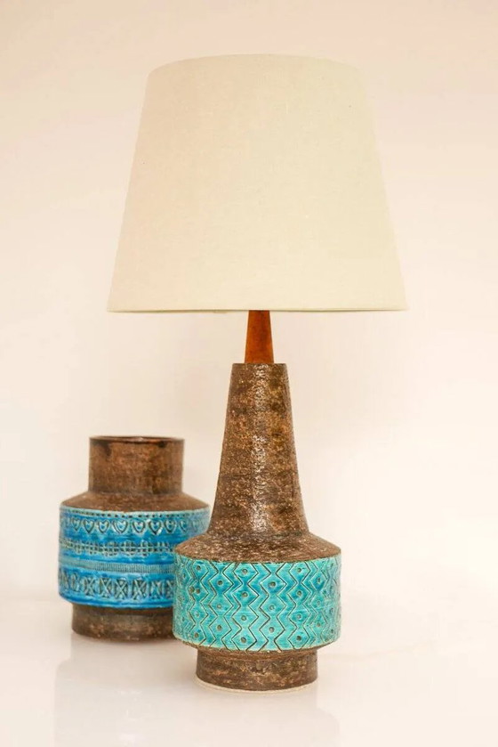 Lampe en céramique Bitossi bleu Rimini, par Aldo Londi, Italie, années 1970 – Porcelain, Ceramic (photo 11 of 18)