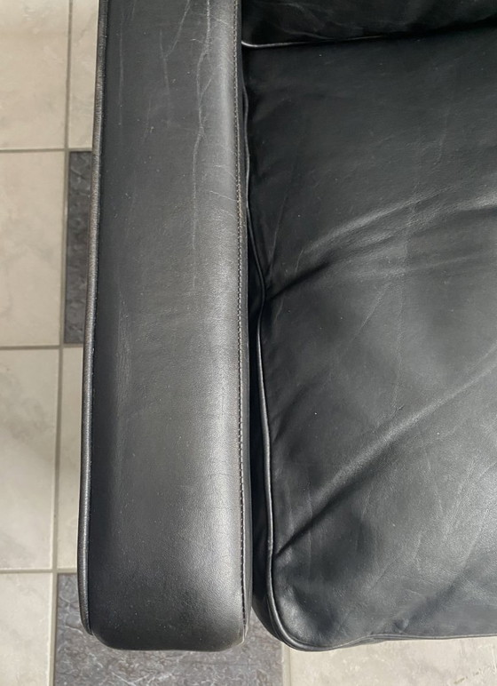 Image 1 of 2 black leather Tecta chairs by Hans Konecke 1960s model D45