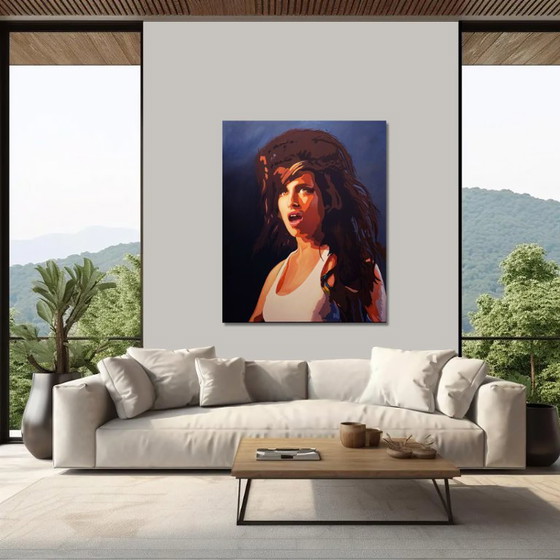Image 1 of Oil painting portrait of Amy Winehouse