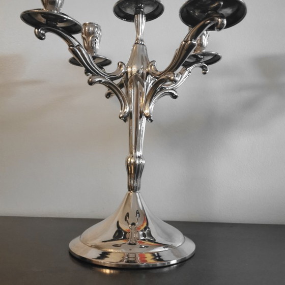 Image 1 of CANDELABROS DE ALPACA CON CONTRASTE