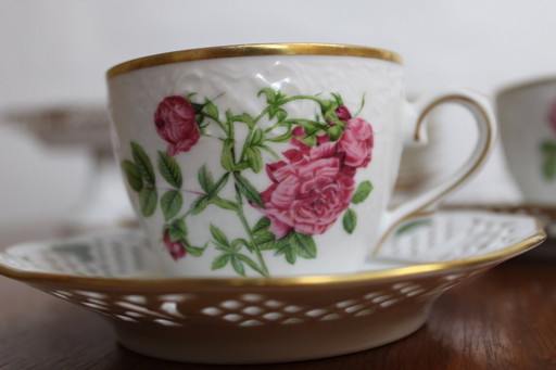 Service en porcelaine ajourée – Pierre-Joseph Redouté pour Arzberg