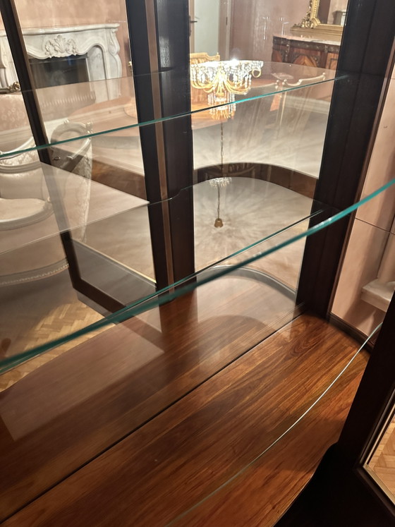Image 1 of Vitrine JP Ehalt (Vitrine argentée) - Style Louis XIV - Vintage années 70 - Meubles Ehalt