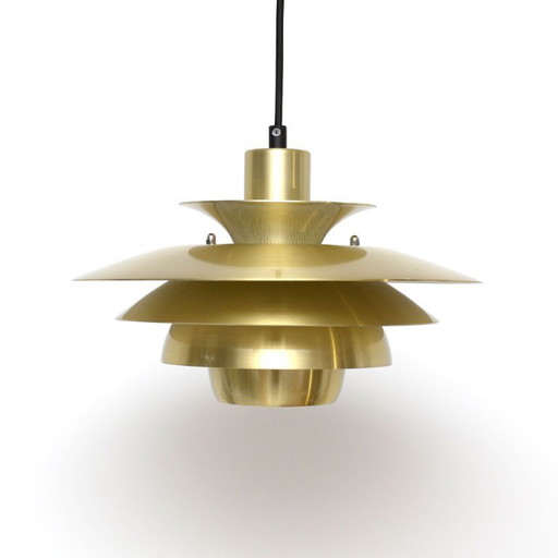 Golden vintage lamp, Denmark 1970s