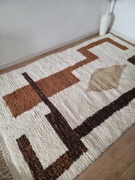 Alfombra tradicional hecha a mano de pura lana de 1,5/2,5 m – Aime Té, Wool (photo 2 of 7)