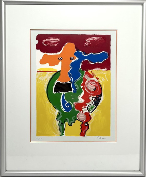 Peter Diem (1945) - Orange Nose Cow, Lithographien & Drucke, Papier, Metall, Rot, Abstract (Foto 3 von 5)