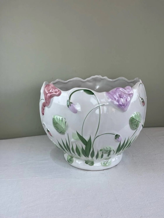 Importante vaso per piante in ceramica smaltata – Vasi per piante, Porcelain, Art Nouveau (photo 5 of 10)