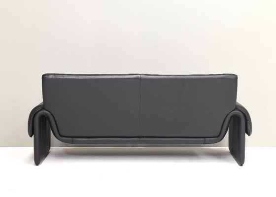 Image 1 of De Sede DS-2011 Divano a due posti in pelle nera, Svizzera - anni '80-'90 circa