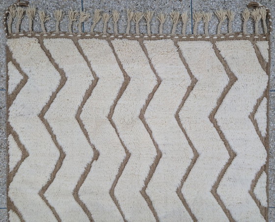 Image 1 of Berberteppich – 259 cm x 160 cm – weiße Wolle