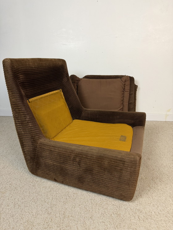 Image 1 of Sillón Steiner de terciopelo marrón