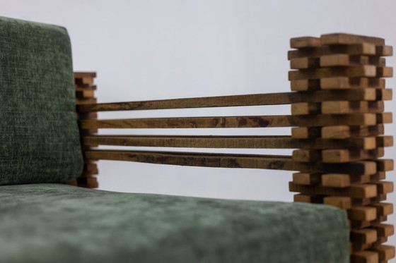 Image 1 of Divano a 3 posti o seduta a parete, modello 'Kapla'. 1960s.