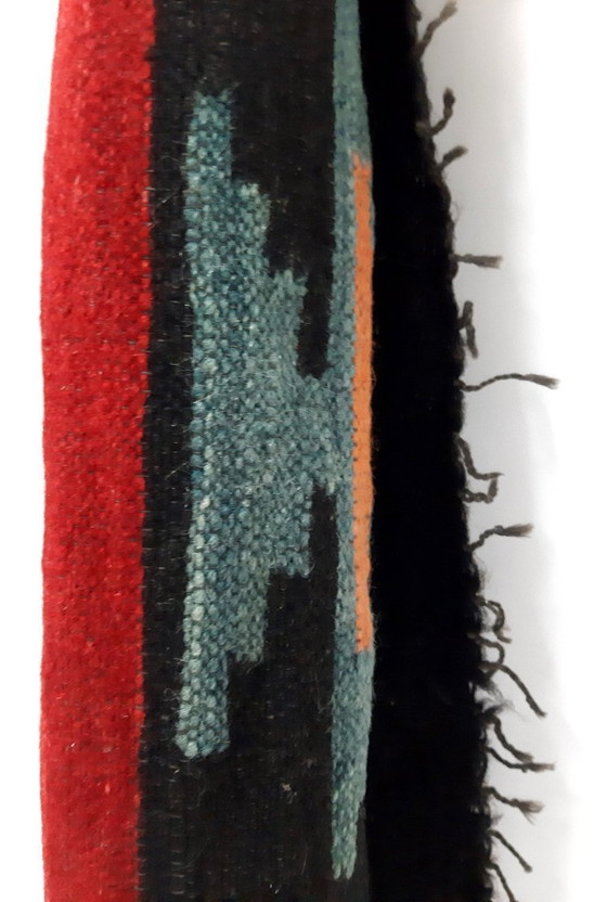 Image 1 of Kilim balcánico antiguo, alfombra de pasillo, tejido de lana