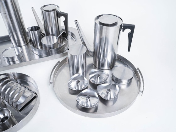 Image 1 of Serving set, Danish design, 1960s, designer: Arne Jacobsen, manufacturer: Stelton