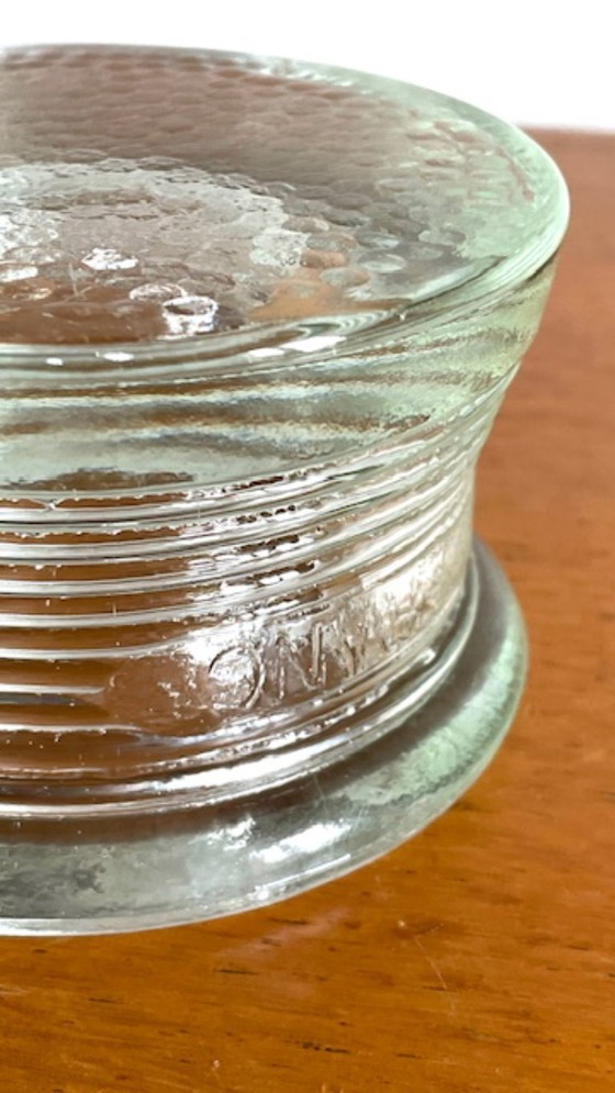 Image 1 of Vintage Glass Paperweight Trinket Tray
