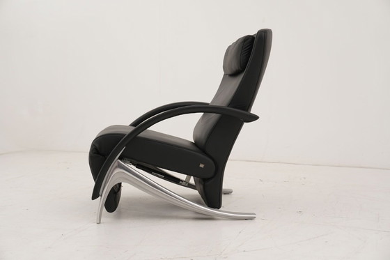 Image 1 of Fauteuil inclinable Rolf Benz 3100 avec fonction Relax, cuir, noir