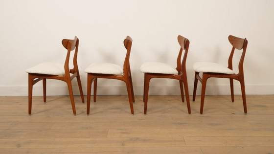 Image 1 of 4 x dining chair | Teak | Newly upholstered
