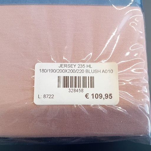 Jersey fitted sheet 235 blush 180x200/210