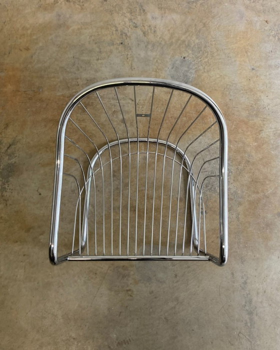 Image 1 of Vintage Gastone Rinaldi voor Fasem buisframe stoel