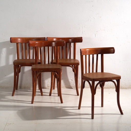 Sedie antiche in legno curvato stile Thonet – Europa Centrale, c. 1930 - Set di 4 pezzi #7