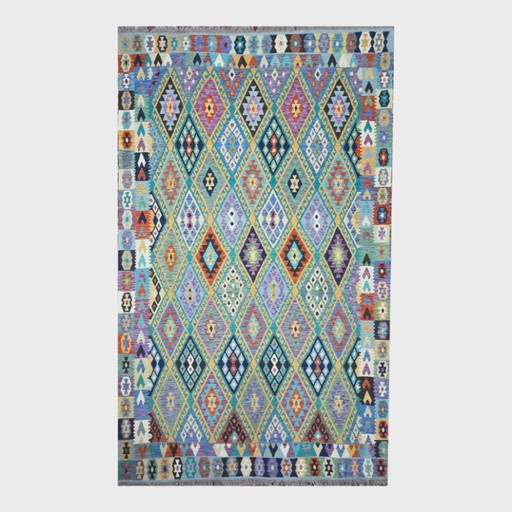Alfombra Kilim de lana tejida a mano | Kilim afgano tradicional | Hecha a mano | 300 × 200 cm (118 × 79 pulgadas)